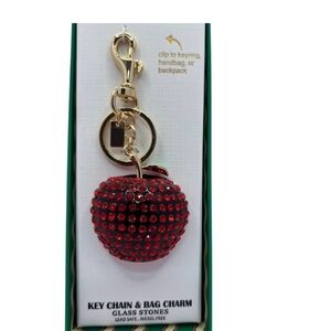 Red Crystal Apple Keychain/Bag Charm